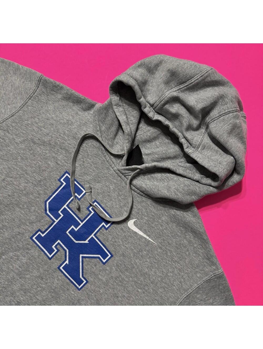 Nike Kentucky Wildcats UK Hoodie Sweatshirt Gray  NCAA College Pullover Men’s L
